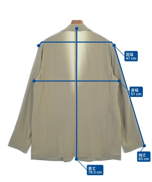 AURALEE（オーラリー）テーラードジャケット ベージュ サイズ:4(M位) メンズ/2200668690027