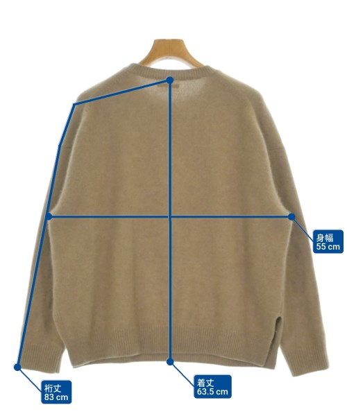 AURALEE（オーラリー）ニット・セーター 茶 サイズ:3(S位) メンズ/2200675241014