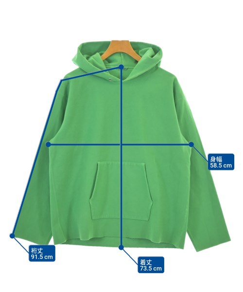 AURALEE（オーラリー）パーカー 緑 サイズ:3(S位) メンズ/2200675893039