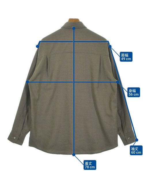 AURALEE（オーラリー）カジュアルシャツ 茶 サイズ:3(S位) メンズ/2200676011012