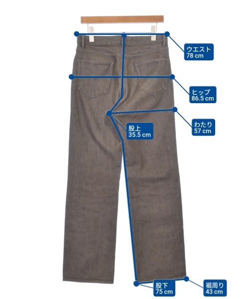 AURALEE（オーラリー）デニムパンツ 茶 サイズ:30(M位) メンズ/2200676397024