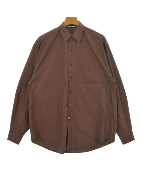 AURALEE(オーラリー)カジュアルシャツ 茶 サイズ:3(S位)/2200676771039