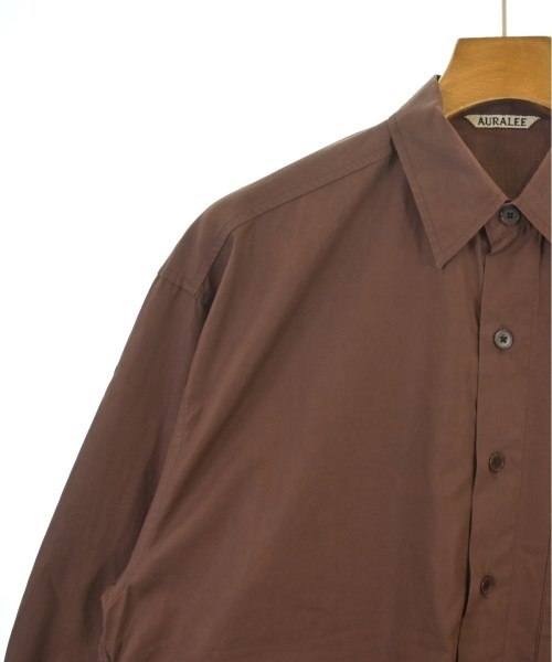 AURALEE（オーラリー）カジュアルシャツ 茶 サイズ:3(S位) メンズ/2200676771039