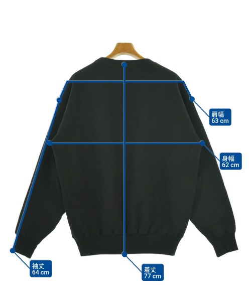 AURALEE（オーラリー）スウェット 黒 サイズ:3(S位) メンズ/2200678843024