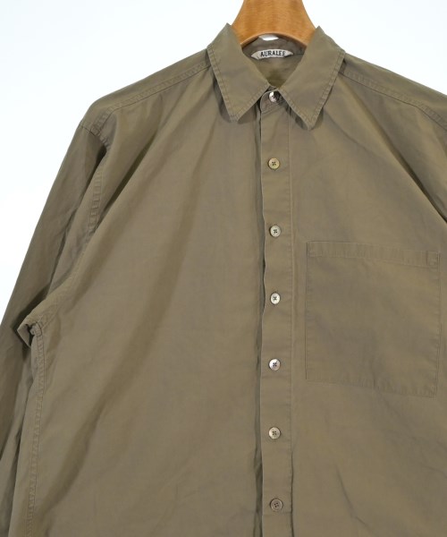 AURALEE（オーラリー）カジュアルシャツ カーキ サイズ:3(S位) メンズ/2200679080060
