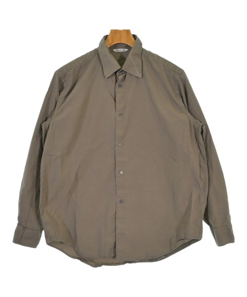 AURALEE(オーラリー)カジュアルシャツ 茶 サイズ:3(S位)/2200679080121