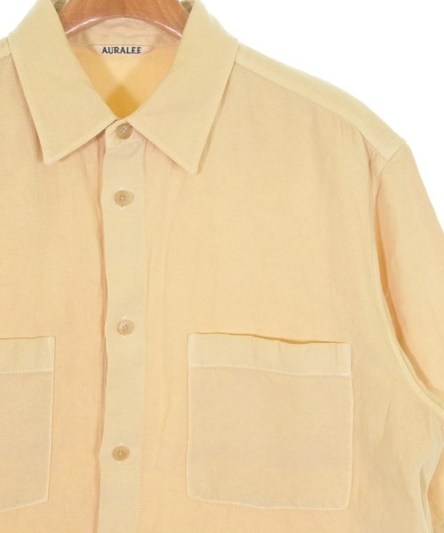 AURALEE（オーラリー）カジュアルシャツ 黄 サイズ:4(M位) メンズ/2200675626026
