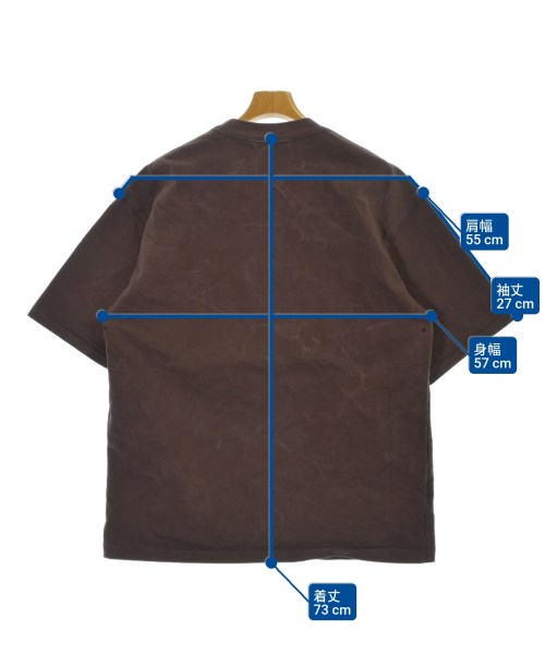 AURALEE（オーラリー）Tシャツ・カットソー 茶 サイズ:5(L位) メンズ/2200694215089