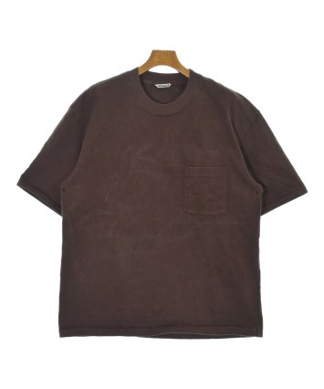 AURALEE（オーラリー）Tシャツ・カットソー 茶 サイズ:5(L位) メンズ