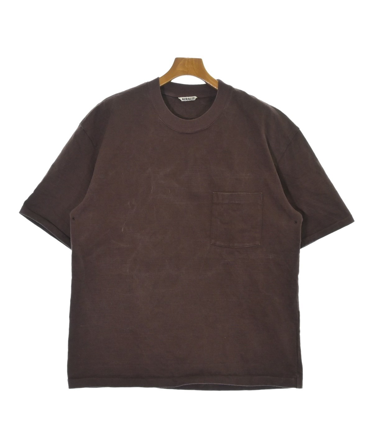 AURALEE（オーラリー）Tシャツ・カットソー 茶 サイズ:5(L位) メンズ