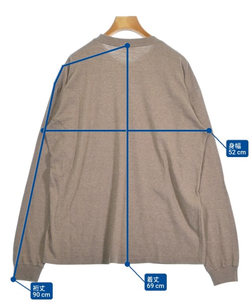 AURALEE（オーラリー）Tシャツ・カットソー 茶 サイズ:4(M位) メンズ/2200696317088
