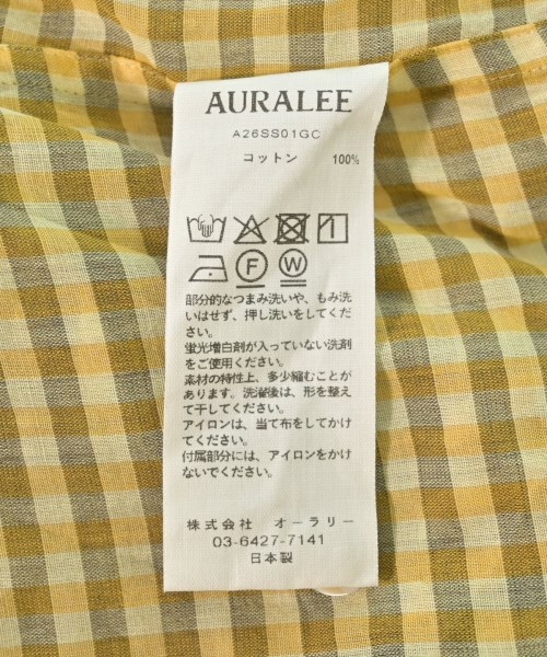 AURALEE（オーラリー）カジュアルシャツ 黄 サイズ:4(M位) メンズ/2200698162013