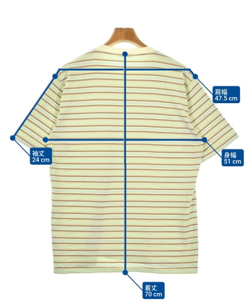 AURALEE（オーラリー）Tシャツ・カットソー 黄 サイズ:3(S位) メンズ/2200698893030