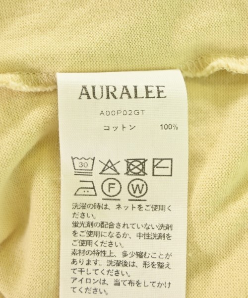 AURALEE（オーラリー）Tシャツ・カットソー 黄 サイズ:3(S位) メンズ/2200698893047