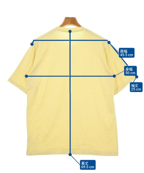 AURALEE（オーラリー）Tシャツ・カットソー 黄 サイズ:3(S位) メンズ/2200698893047