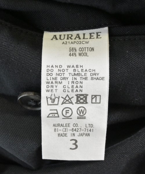 AURALEE（オーラリー）その他 黒 サイズ:3(S位) メンズ/2200699246019