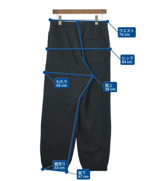 AURALEE（オーラリー）スウェットパンツ 黒 サイズ:3(S位) メンズ/2200655082026