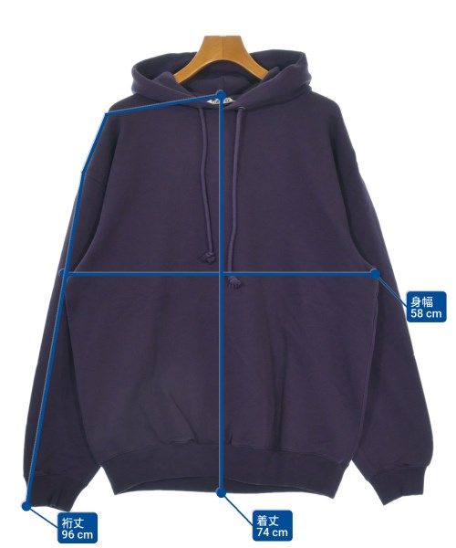 AURALEE（オーラリー）パーカー 紫 サイズ:5(L位) メンズ/2200646236087