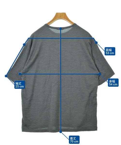 AURALEE（オーラリー）Tシャツ・カットソー グレー サイズ:5(XXXL位) メンズ/2200653323114