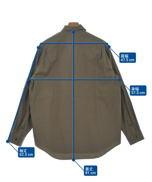 AURALEE（オーラリー）カジュアルシャツ 茶 サイズ:4(M位) メンズ/2200651973205