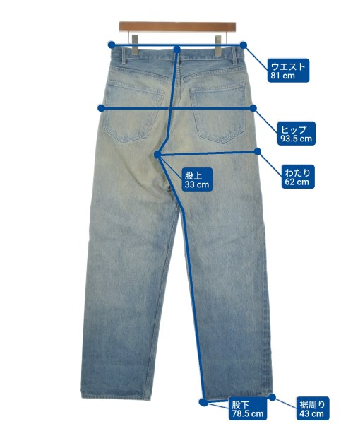 AURALEE（オーラリー）デニムパンツ 青 サイズ:3(S位) メンズ/2200657430047