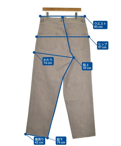 AURALEE（オーラリー）デニムパンツ 茶 サイズ:34(XL位) メンズ/2200658168123