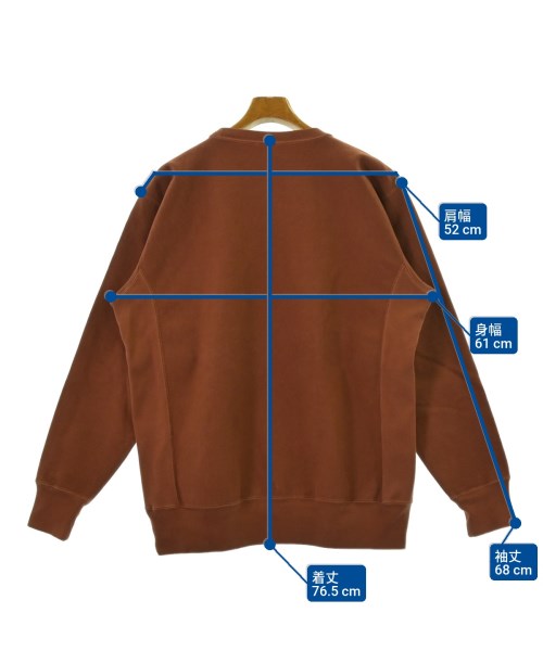 AURALEE（オーラリー）スウェット 茶 サイズ:5(L位) メンズ/2200655709060