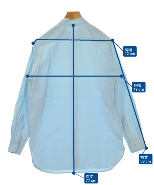 AURALEE（オーラリー）カジュアルシャツ 青 サイズ:1(XXS位) メンズ/2200655652250