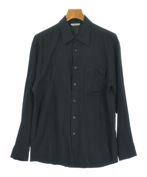 AURALEE(オーラリー)カジュアルシャツ 黒 サイズ:3(S位)/2200655913085