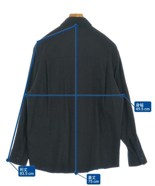 AURALEE（オーラリー）カジュアルシャツ 黒 サイズ:3(S位) メンズ/2200655913085