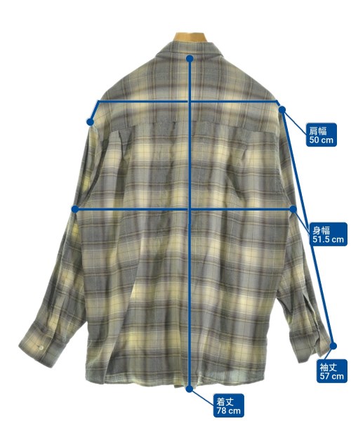 AURALEE（オーラリー）カジュアルシャツ グレー サイズ:5(L位) メンズ/2200659453129