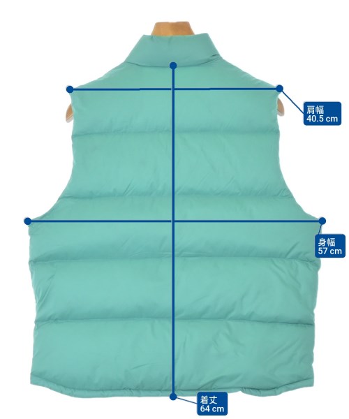 AURALEE（オーラリー）ダウンジャケット/ダウンベスト 緑 サイズ:5(L位) メンズ/2200661365052