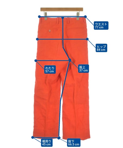 AURALEE（オーラリー）スラックス オレンジ サイズ:3(S位) メンズ/2200661656037