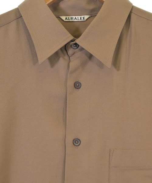AURALEE（オーラリー）カジュアルシャツ 茶 サイズ:4(M位) メンズ/2200662441021