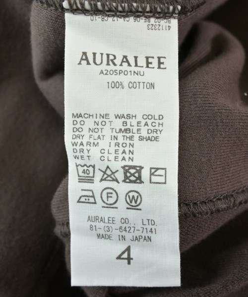 AURALEE（オーラリー）スウェット 茶 サイズ:4(M位) メンズ/2200711252233
