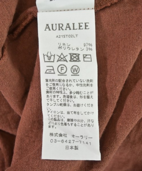 AURALEE（オーラリー）Tシャツ・カットソー 茶 サイズ:5(L位) メンズ/2200709258339