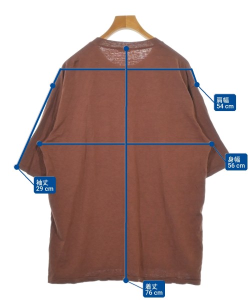 AURALEE（オーラリー）Tシャツ・カットソー 茶 サイズ:5(L位) メンズ/2200709258339