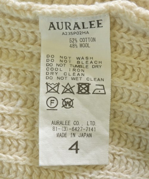 AURALEE（オーラリー）ニット・セーター 白 サイズ:4(M位) メンズ/2200713385021