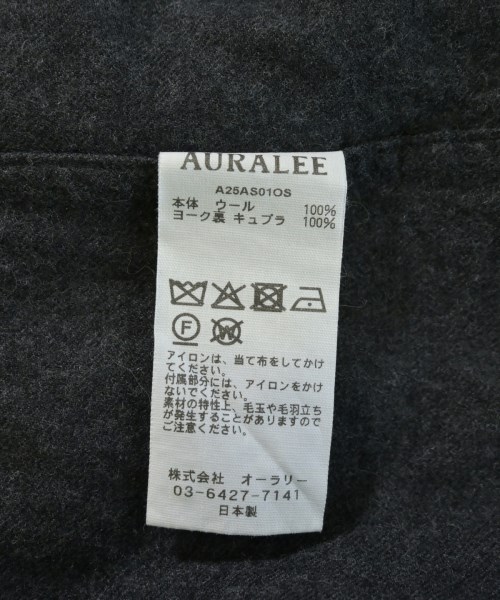 AURALEE（オーラリー）カジュアルシャツ グレー サイズ:3(S位) メンズ/2200712816052