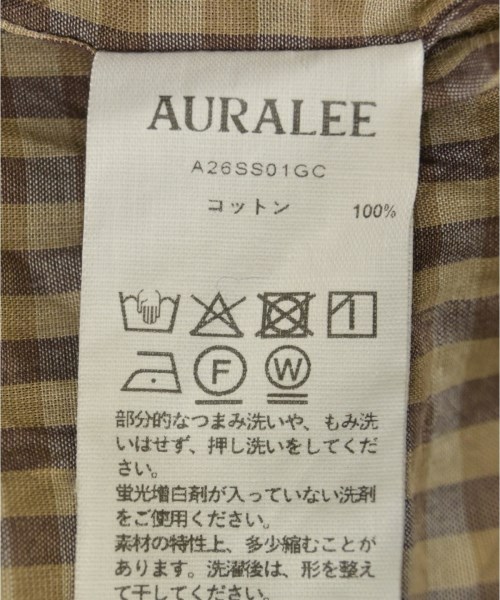 AURALEE（オーラリー）カジュアルシャツ ベージュ サイズ:3(S位) メンズ/2200710494153