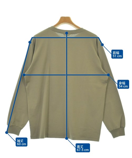 AURALEE（オーラリー）Tシャツ・カットソー カーキ サイズ:3(S位) メンズ/2200715051061