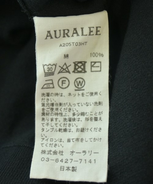 AURALEE（オーラリー）Tシャツ・カットソー 黒 サイズ:3(S位) メンズ/2200715261057
