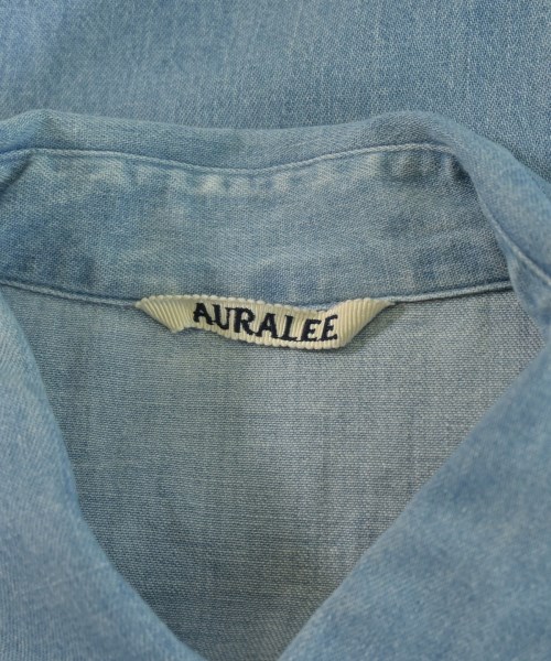 AURALEE（オーラリー）カジュアルシャツ 青 サイズ:3(S位) メンズ/2200714816036
