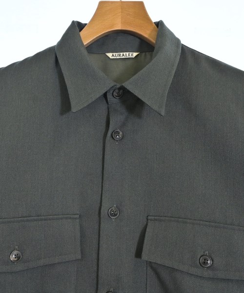 AURALEE（オーラリー）カジュアルシャツ 緑 サイズ:4(M位) メンズ/2200646960067