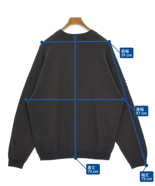 AURALEE（オーラリー）スウェット 茶 サイズ:4(M位) メンズ/2200642094070