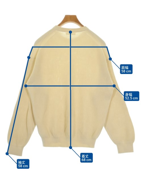 AURALEE（オーラリー）ニット・セーター 黄 サイズ:4(M位) メンズ/2200648471035