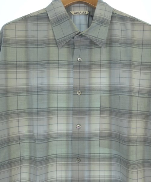 AURALEE（オーラリー）カジュアルシャツ 青 サイズ:4(M位) メンズ/2200648286028