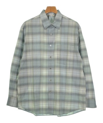 AURALEE（オーラリー）カジュアルシャツ 青 サイズ:3(S位) メンズ