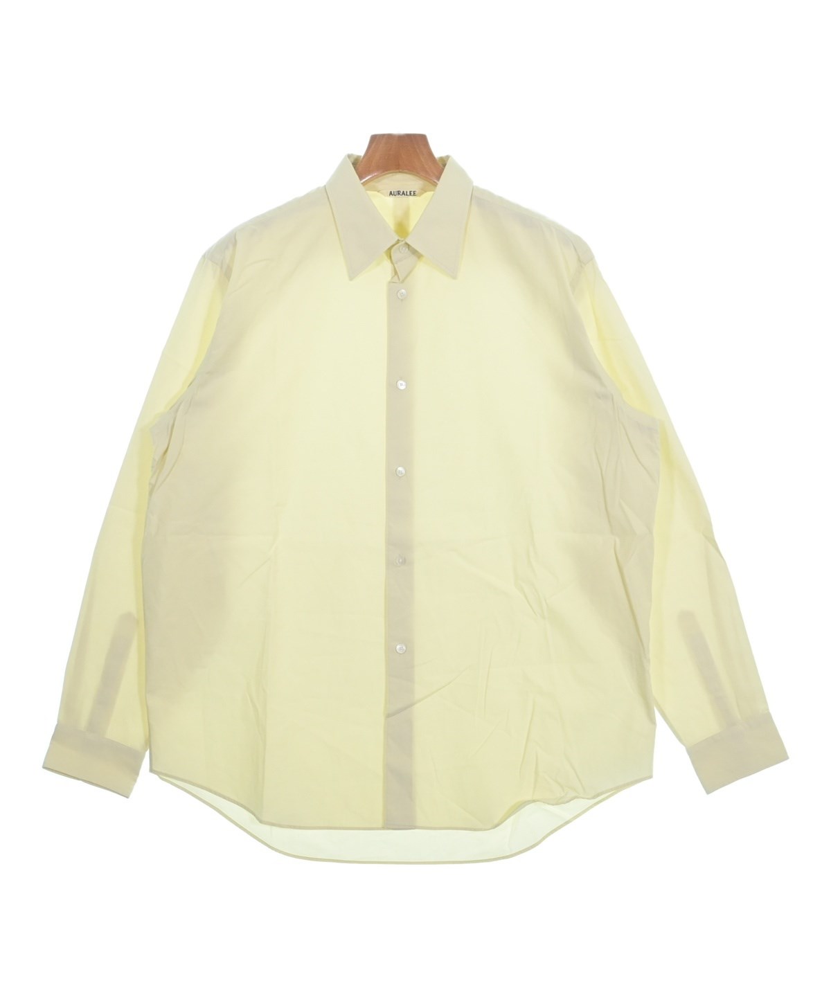 AURALEE（オーラリー）カジュアルシャツ 黄 サイズ:5(L位) メンズ