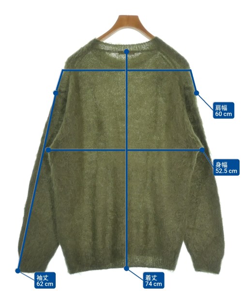 AURALEE（オーラリー）ニット・セーター カーキ サイズ:5(L位) メンズ/2200644203050